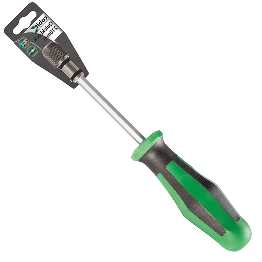 Bithouder schroevendraaier tbv 1/4" bits QuickLock, magn. L=130mm, 2K-greep