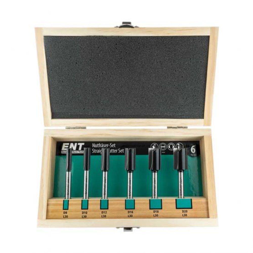 ENT 6-delig frezenset lang 8 t/m 20mm Kolf 8mm