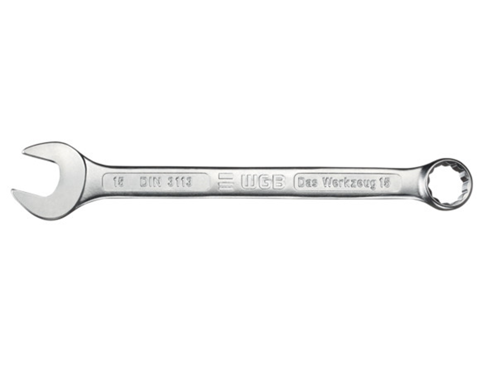 Steek ringsleutel 16mm ringzijde gebogen 