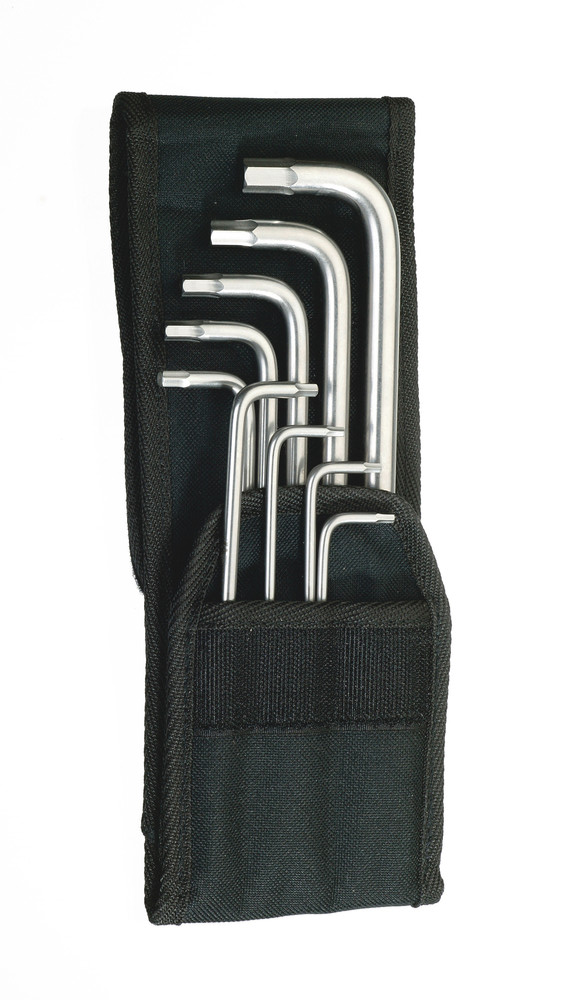 Haakse inbusset 3/32"-3/8" RVS kogelkop 9-delig, 3950 PKL/9 SZ
