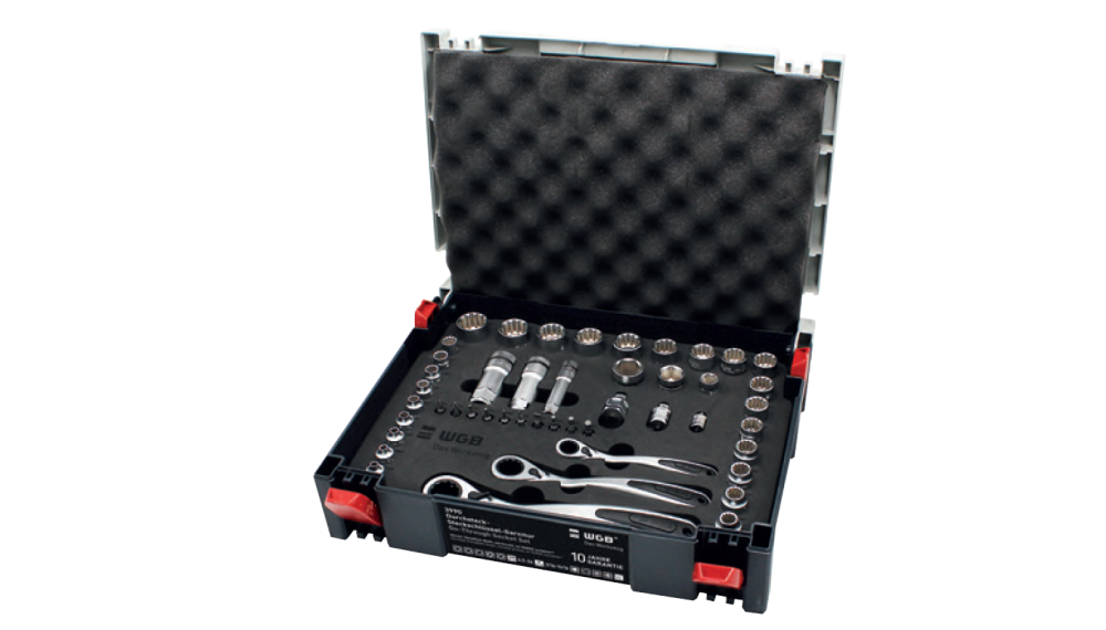 Doorsteek ratelset in systainer 47delig 6&12-knt, 4-knt, Torx, inbus, PH, ZS,