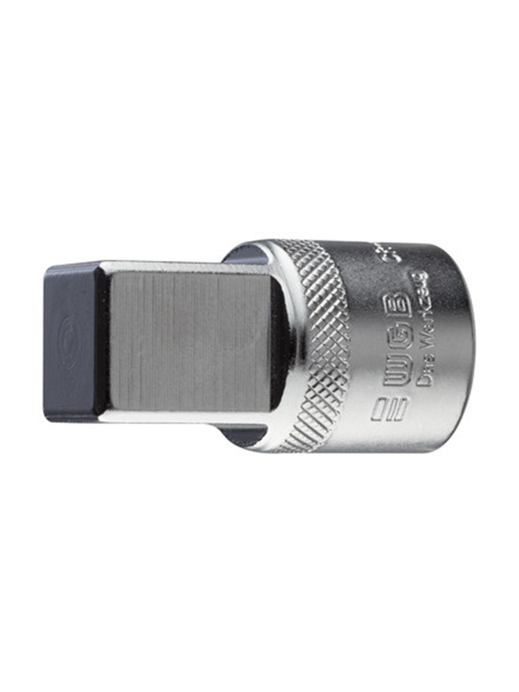 1/4" verloopstuk tbv. 3/8" dop L=25mm Met kogeltje handuitvoering