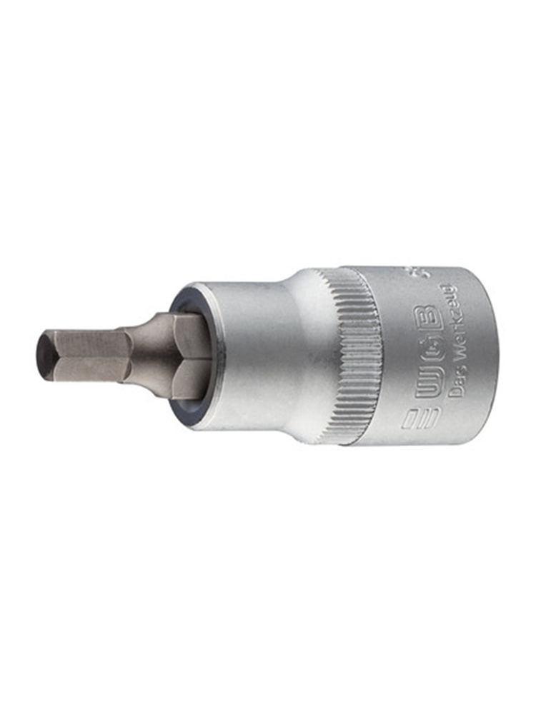 1/2" schroevendr.-dop, inbus, verchroomd , DIN 7422 6mm BASIC+