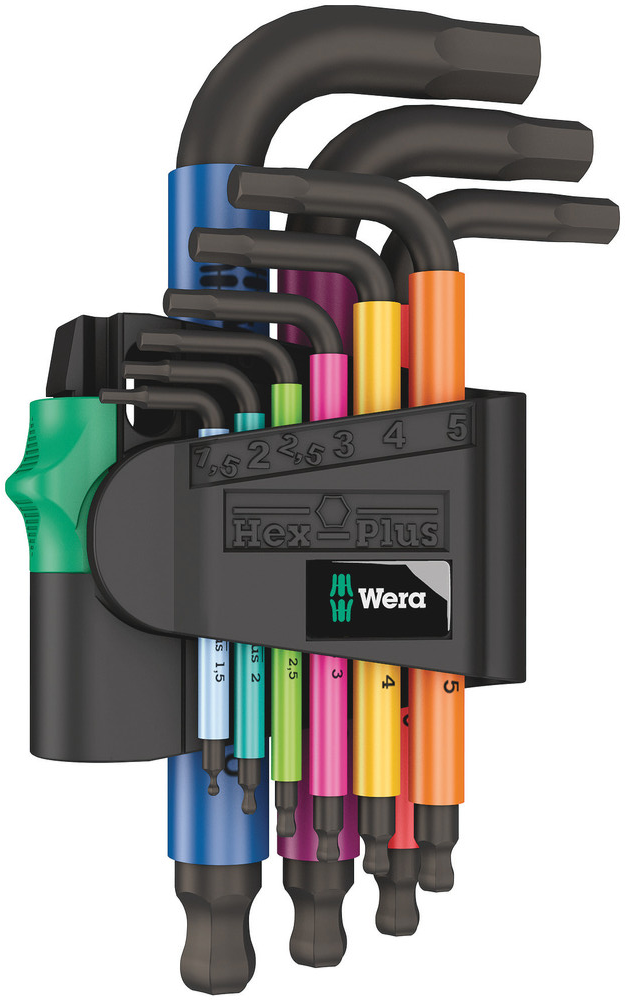 Multicolour stiftsleutelset 1,5-10mm 9-dlg 950/9 Hex-Plus Multicolour 2