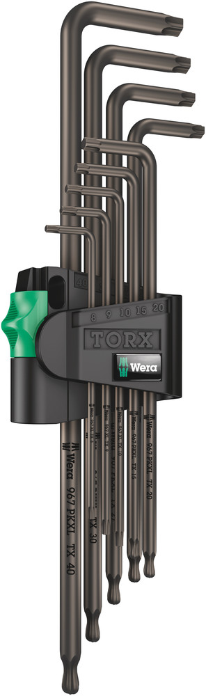 967/9 TX XL HF 1 Stiftsleutelset vasth. functie, lang, 9-delig