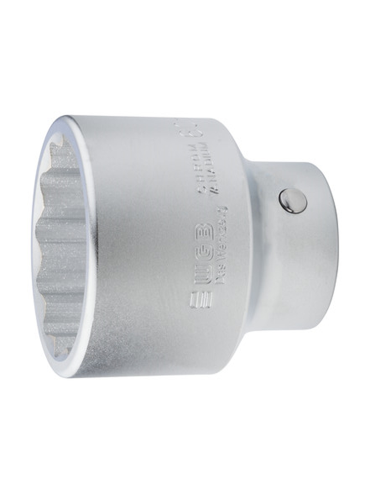 1" 12-kant dop, verchroomd, DIN 3124  36 mm