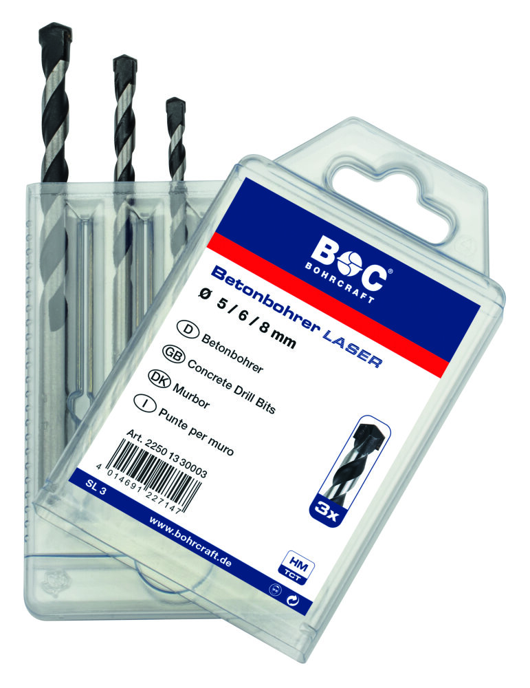 Multiconstructieboor HM set 3-dlg. 5 / 6 / 8 mm