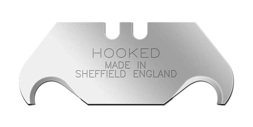 Reserve dakdekkers haakmessen 60x19x0,63 in neutraal wit doosje Set/100 (stomp)