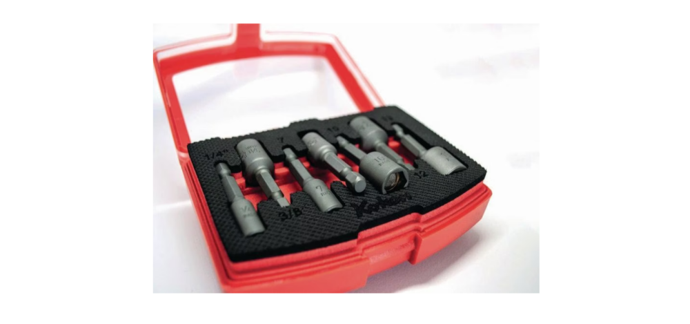 Assortiment magnetische slag dopsleutels 7/8/10//12/13mm + 1/4+3/8