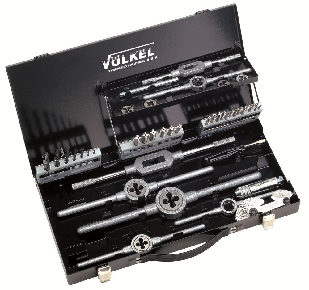 Set handtap snijplaat M3-12 LINKS Boren,wringij.,snijplaath.,tapkruk