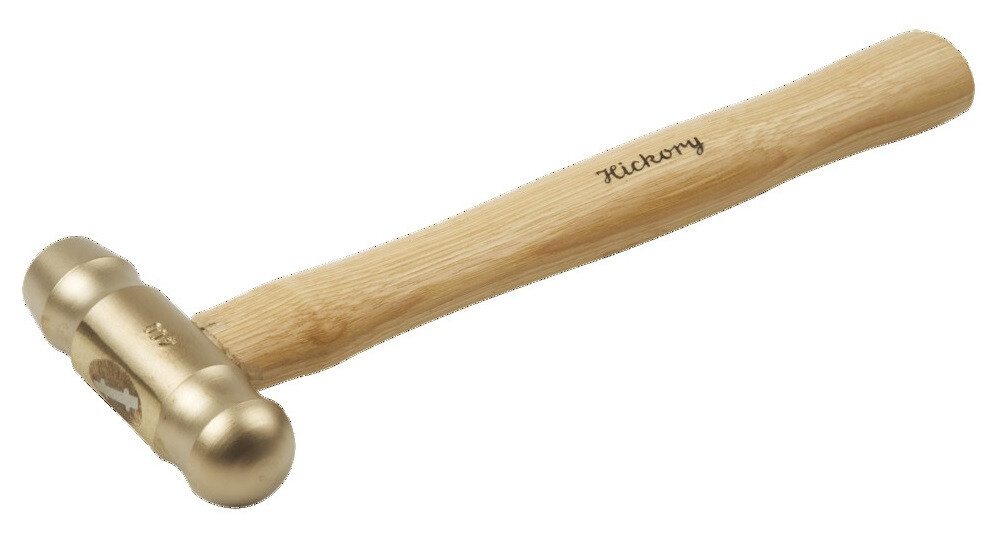 Vonkvrij bolhamer met steel   500 gram 
